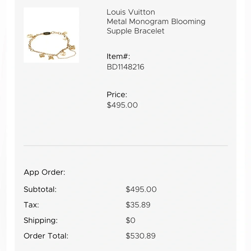 Louis Vuitton Monogram Charm Blooming Supple Bracelet | Gold - Picture 13 of 13